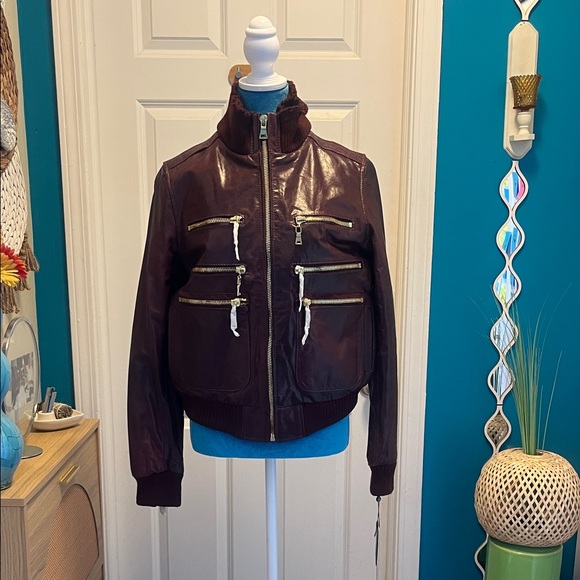 Knoles & Carter Jackets & Blazers - Women's Leather Jacket - Burgundy